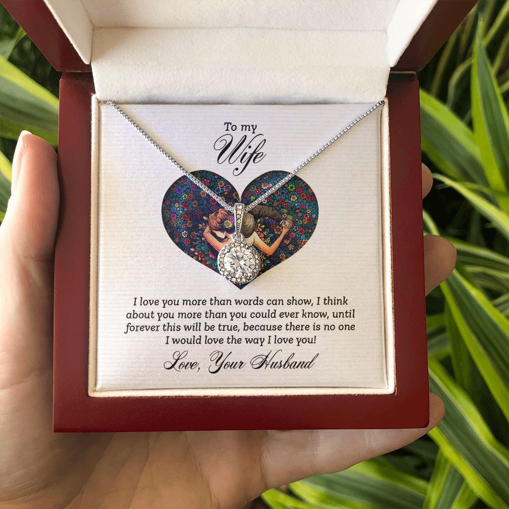 To My Wife I Love You More Eternal Hope Necklace Message Card-Express Your Love Gifts