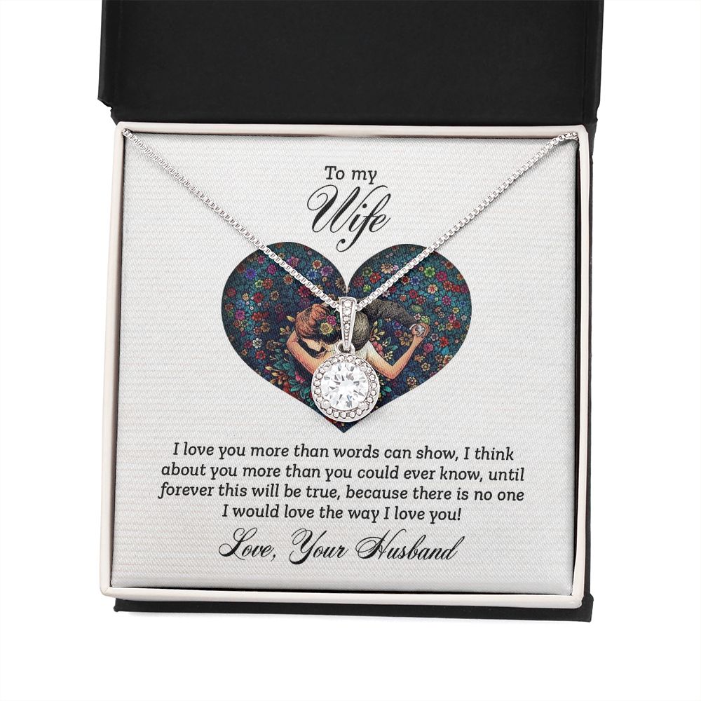 To My Wife I Love You More Eternal Hope Necklace Message Card-Express Your Love Gifts
