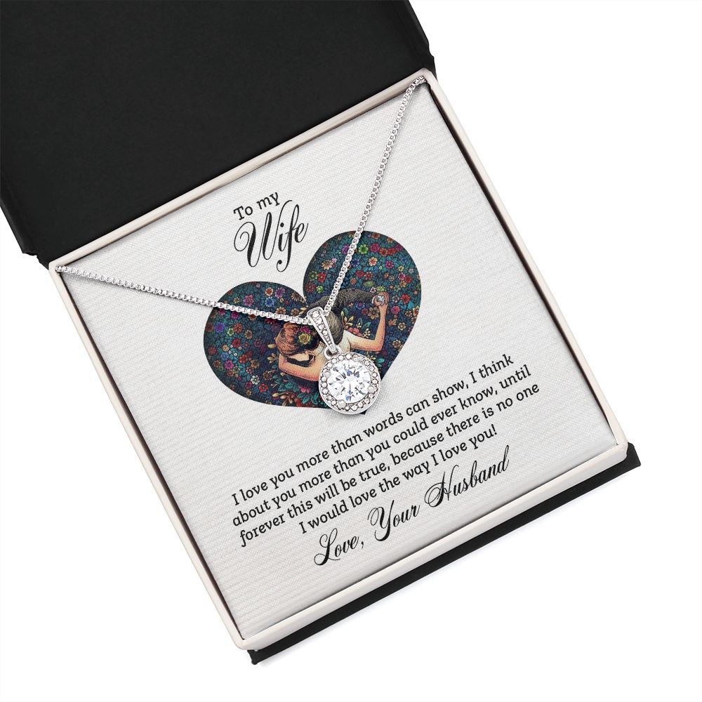 To My Wife I Love You More Eternal Hope Necklace Message Card-Express Your Love Gifts