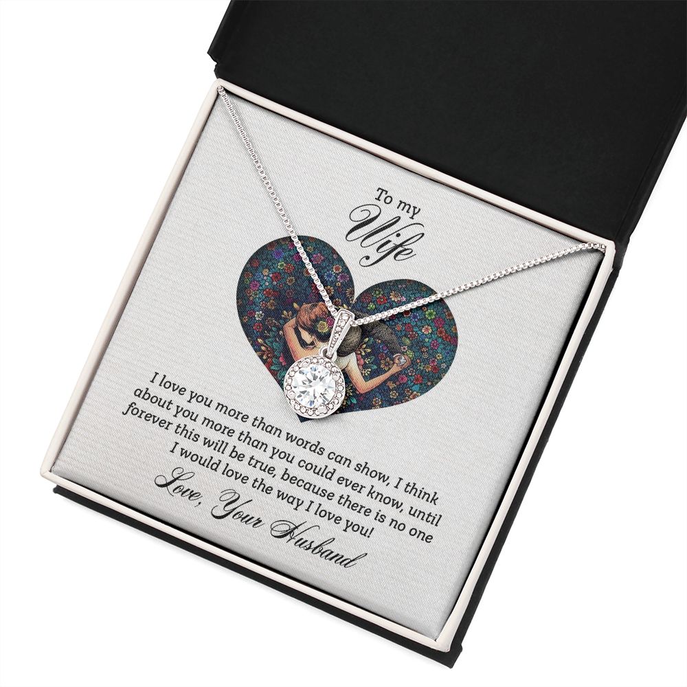 To My Wife I Love You More Eternal Hope Necklace Message Card-Express Your Love Gifts