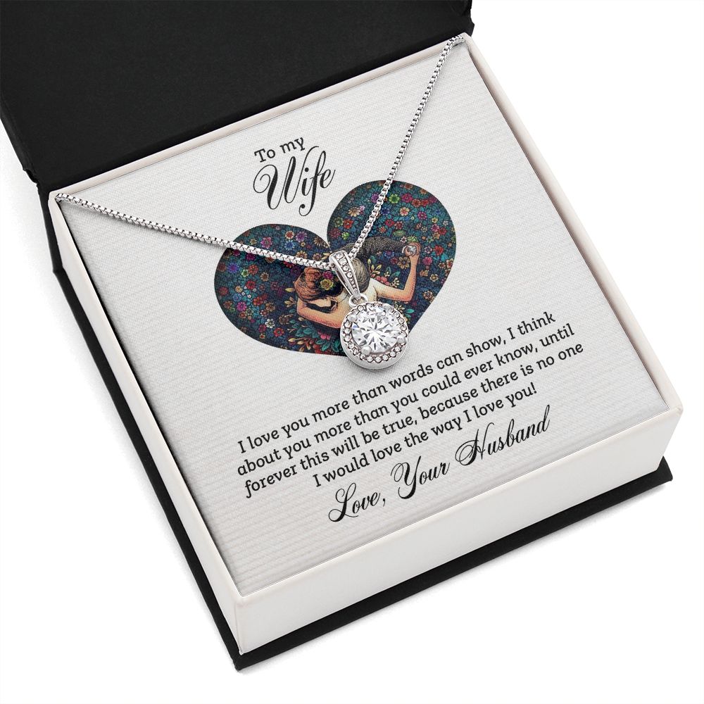 To My Wife I Love You More Eternal Hope Necklace Message Card-Express Your Love Gifts