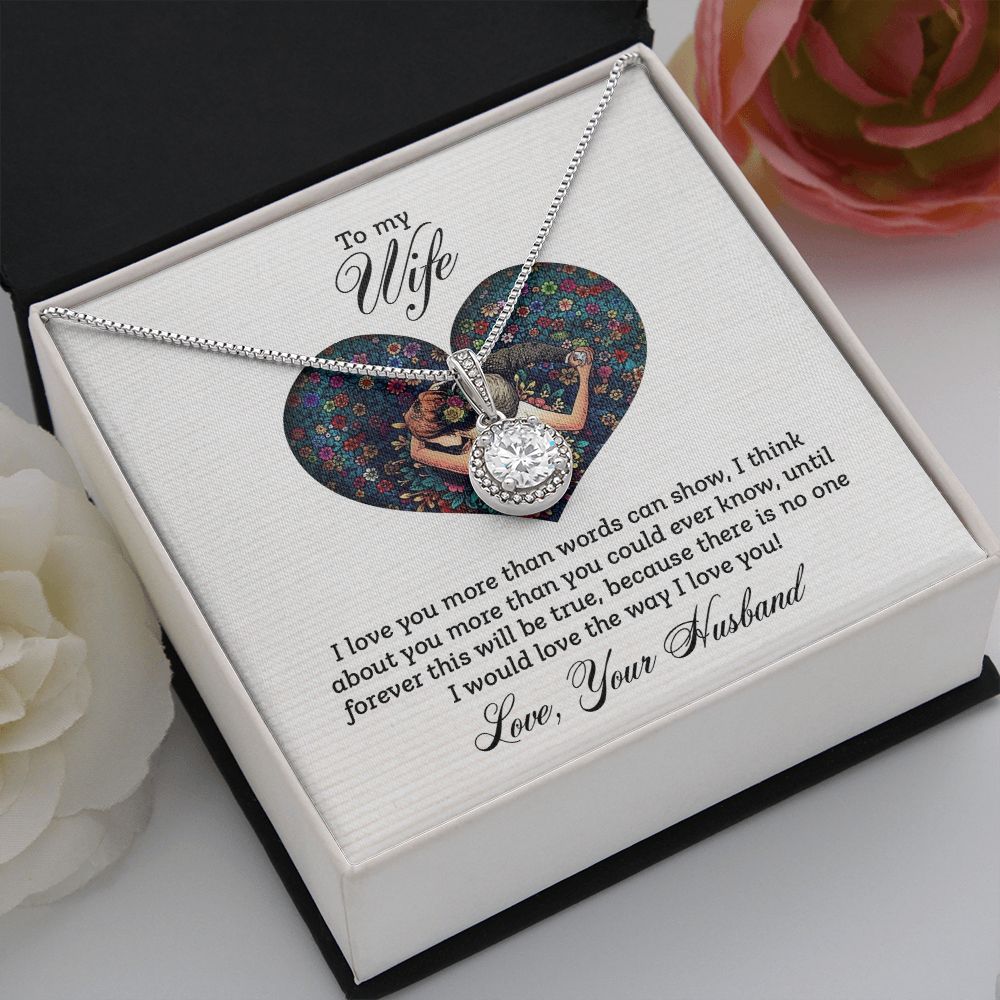 To My Wife I Love You More Eternal Hope Necklace Message Card-Express Your Love Gifts
