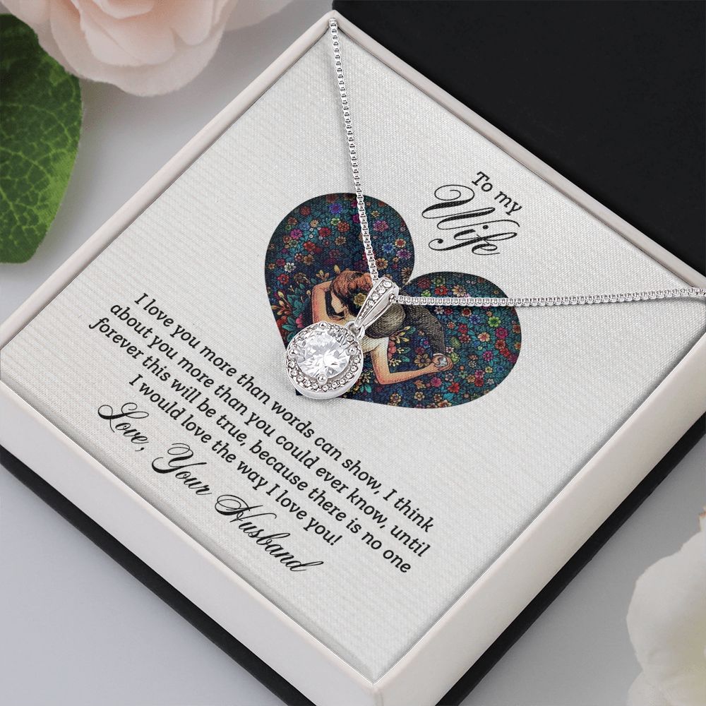 To My Wife I Love You More Eternal Hope Necklace Message Card-Express Your Love Gifts