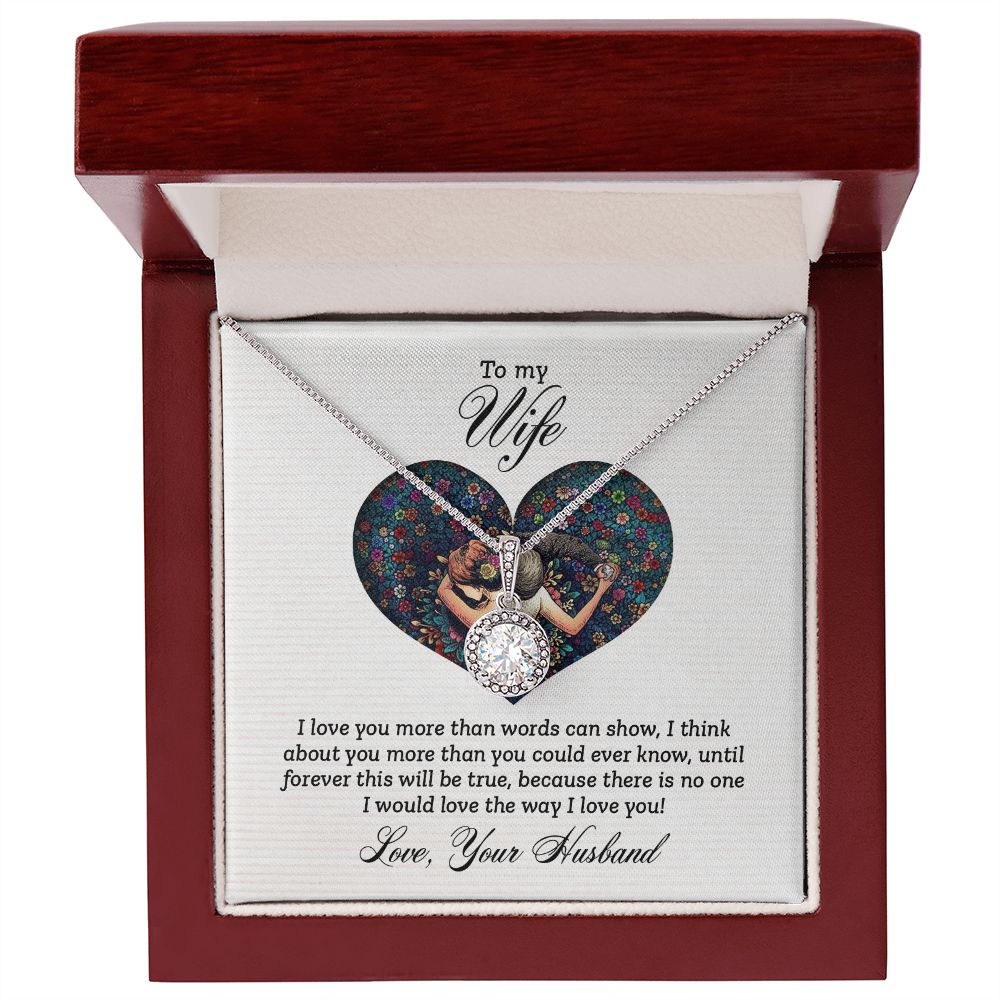 To My Wife I Love You More Eternal Hope Necklace Message Card-Express Your Love Gifts