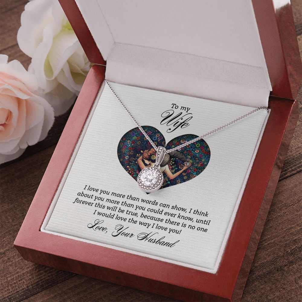 To My Wife I Love You More Eternal Hope Necklace Message Card-Express Your Love Gifts
