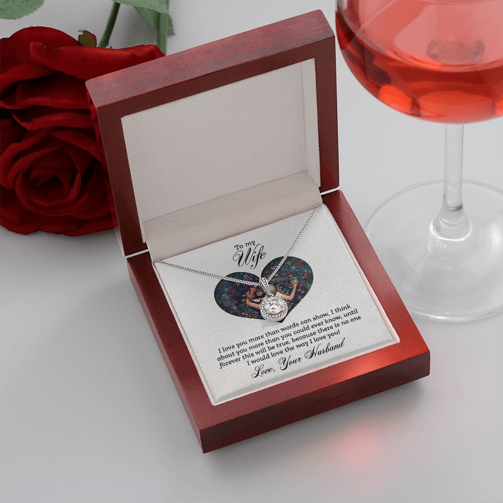 To My Wife I Love You More Eternal Hope Necklace Message Card-Express Your Love Gifts