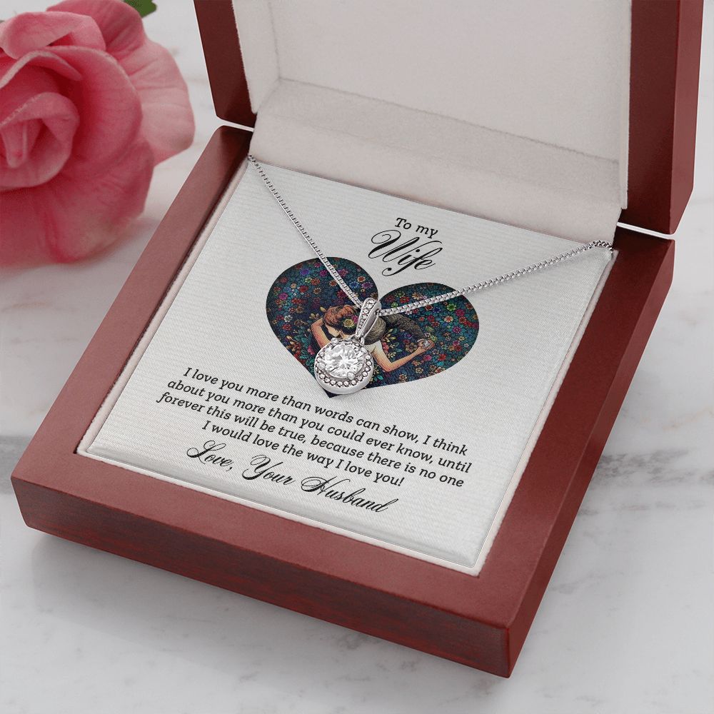 To My Wife I Love You More Eternal Hope Necklace Message Card-Express Your Love Gifts