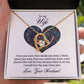 To My Wife I Love You More Forever Necklace w Message Card-Express Your Love Gifts