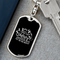 To My Wife I Love You More Than Yesterday Black Keychain Stainless Steel or 18k Gold Dog Tag Keyring-Express Your Love Gifts