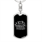 To My Wife I Love You More Than Yesterday Black Keychain Stainless Steel or 18k Gold Dog Tag Keyring-Express Your Love Gifts