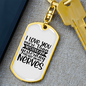 To My Wife I Love You More Than Yesterday Keychain Stainless Steel or 18k Gold Dog Tag Keyring-Express Your Love Gifts