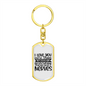 To My Wife I Love You More Than Yesterday Keychain Stainless Steel or 18k Gold Dog Tag Keyring-Express Your Love Gifts