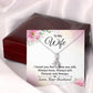 To My Wife I Love You Then Alluring Ribbon Necklace Message Card-Express Your Love Gifts