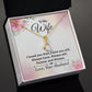 To My Wife I Love You Then Alluring Ribbon Necklace Message Card-Express Your Love Gifts