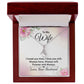 To My Wife I Love You Then Alluring Ribbon Necklace Message Card-Express Your Love Gifts