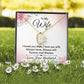 To My Wife I Love You Then Forever Necklace w Message Card-Express Your Love Gifts