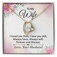 To My Wife I Love You Then Forever Necklace w Message Card-Express Your Love Gifts