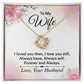 To My Wife I Love You Then Infinity Knot Necklace Message Card-Express Your Love Gifts