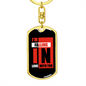 To My Wife I'm Falling In Love With You Keychain Stainless Steel or 18k Gold Dog Tag Keyring-Express Your Love Gifts
