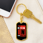 To My Wife I'm Falling In Love With You Keychain Stainless Steel or 18k Gold Dog Tag Keyring-Express Your Love Gifts