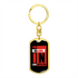 To My Wife I'm Falling In Love With You Keychain Stainless Steel or 18k Gold Dog Tag Keyring-Express Your Love Gifts
