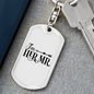To My Wife I'm Her Mr. Keychain Stainless Steel or 18k Gold Dog Tag Keyring-Express Your Love Gifts