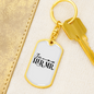 To My Wife I'm Her Mr. Keychain Stainless Steel or 18k Gold Dog Tag Keyring-Express Your Love Gifts
