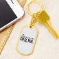 To My Wife I'm Her Mr. Keychain Stainless Steel or 18k Gold Dog Tag Keyring-Express Your Love Gifts
