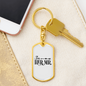 To My Wife I'm Her Mr. Keychain Stainless Steel or 18k Gold Dog Tag Keyring-Express Your Love Gifts