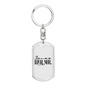 To My Wife I'm Her Mr. Keychain Stainless Steel or 18k Gold Dog Tag Keyring-Express Your Love Gifts