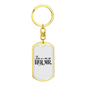 To My Wife I'm Her Mr. Keychain Stainless Steel or 18k Gold Dog Tag Keyring-Express Your Love Gifts