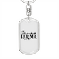 To My Wife I'm Her Mr. Keychain Stainless Steel or 18k Gold Dog Tag Keyring-Express Your Love Gifts