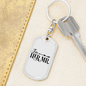 To My Wife I'm Her Mr. Keychain Stainless Steel or 18k Gold Dog Tag Keyring-Express Your Love Gifts