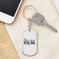 To My Wife I'm Her Mr. Keychain Stainless Steel or 18k Gold Dog Tag Keyring-Express Your Love Gifts