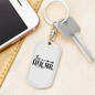 To My Wife I'm Her Mr. Keychain Stainless Steel or 18k Gold Dog Tag Keyring-Express Your Love Gifts