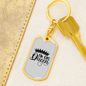 To My Wife I'm His Queen Keychain Stainless Steel or 18k Gold Dog Tag Keyring-Express Your Love Gifts