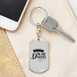 To My Wife I'm His Queen Keychain Stainless Steel or 18k Gold Dog Tag Keyring-Express Your Love Gifts