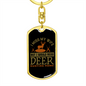 To My Wife I Miss Hunting More Than Wife Keychain Stainless Steel or 18k Gold Dog Tag Keyring-Express Your Love Gifts