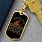 To My Wife I Miss Hunting More Than Wife Keychain Stainless Steel or 18k Gold Dog Tag Keyring-Express Your Love Gifts