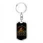 To My Wife I Miss Hunting More Than Wife Keychain Stainless Steel or 18k Gold Dog Tag Keyring-Express Your Love Gifts