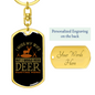 To My Wife I Miss Hunting More Than Wife Keychain Stainless Steel or 18k Gold Dog Tag Keyring-Express Your Love Gifts