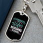 To My Wife I Survived My Wife's Nursing School Keychain Stainless Steel or 18k Gold Dog Tag Keyring-Express Your Love Gifts