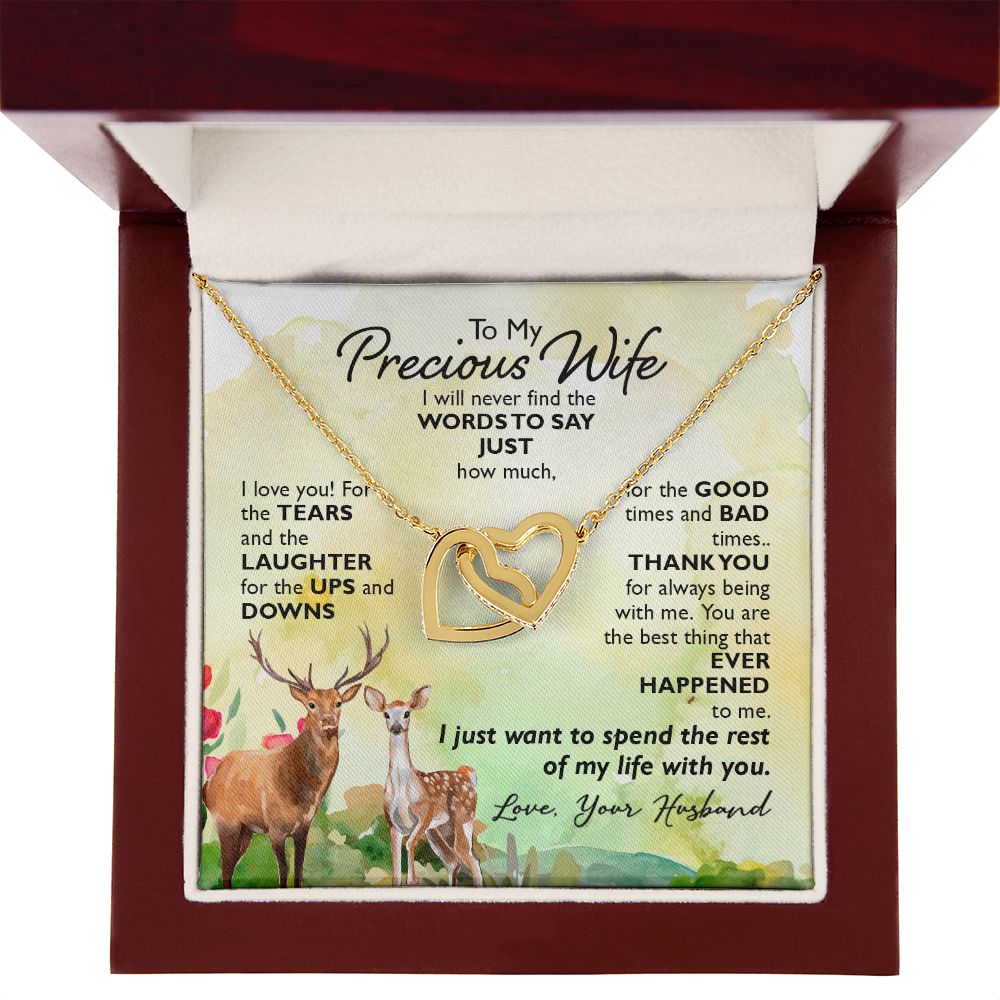 To My Wife I Will Never Find the Words Inseparable Necklace-Express Your Love Gifts