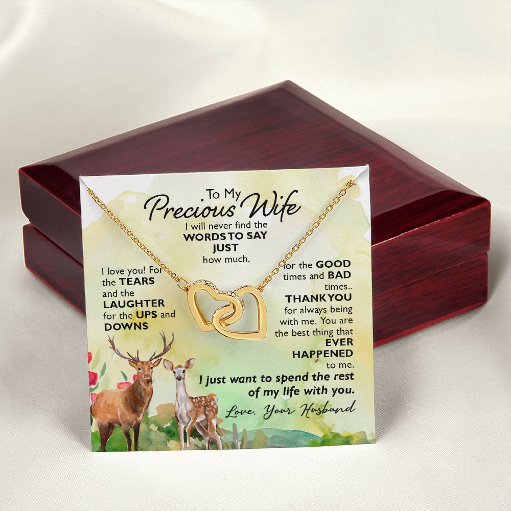 To My Wife I Will Never Find the Words Inseparable Necklace-Express Your Love Gifts