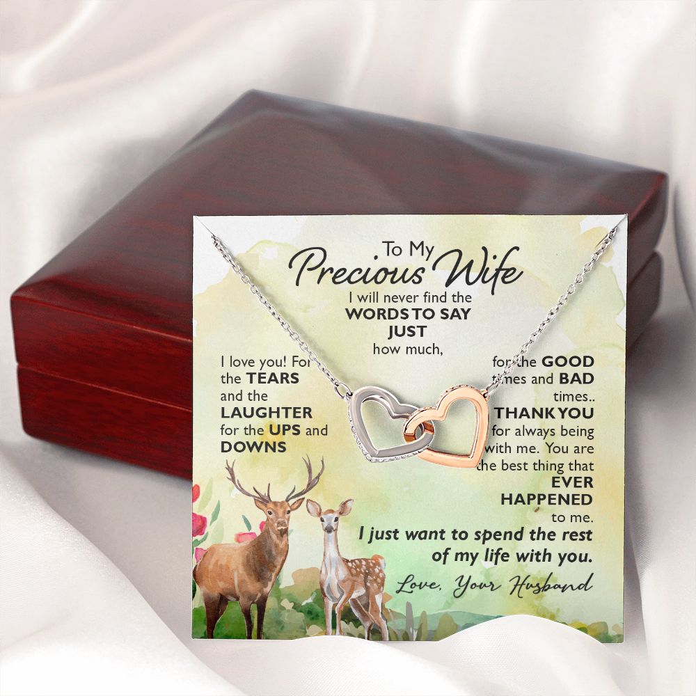 To My Wife I Will Never Find the Words Inseparable Necklace-Express Your Love Gifts