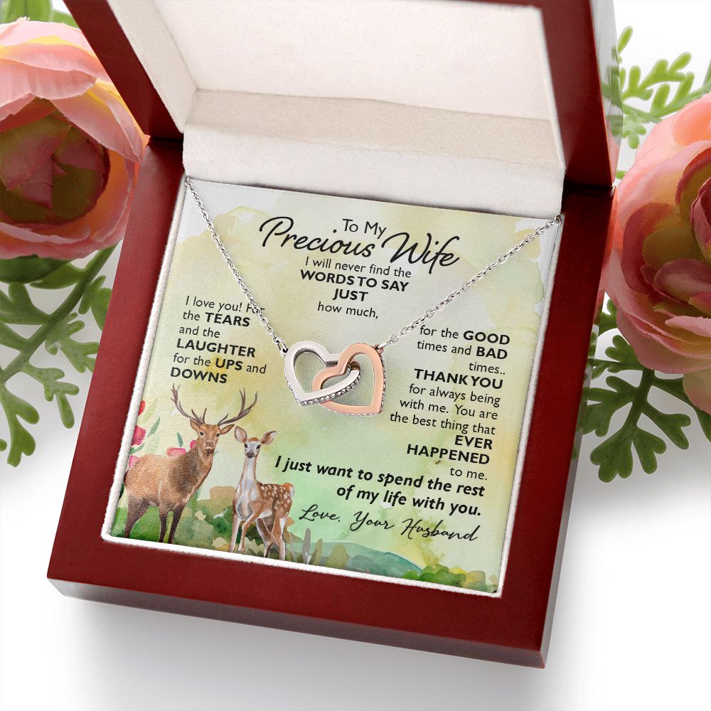 To My Wife I Will Never Find the Words Inseparable Necklace-Express Your Love Gifts