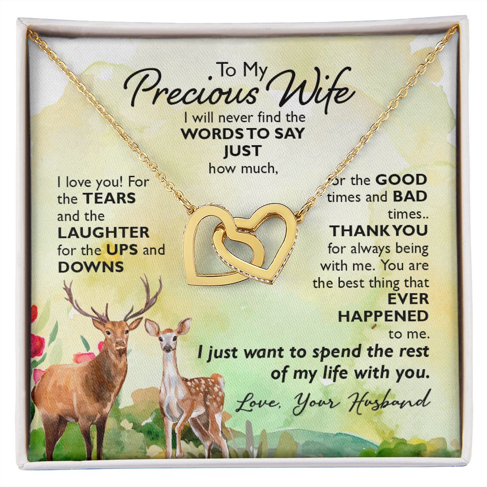 To My Wife I Will Never Find the Words Inseparable Necklace-Express Your Love Gifts