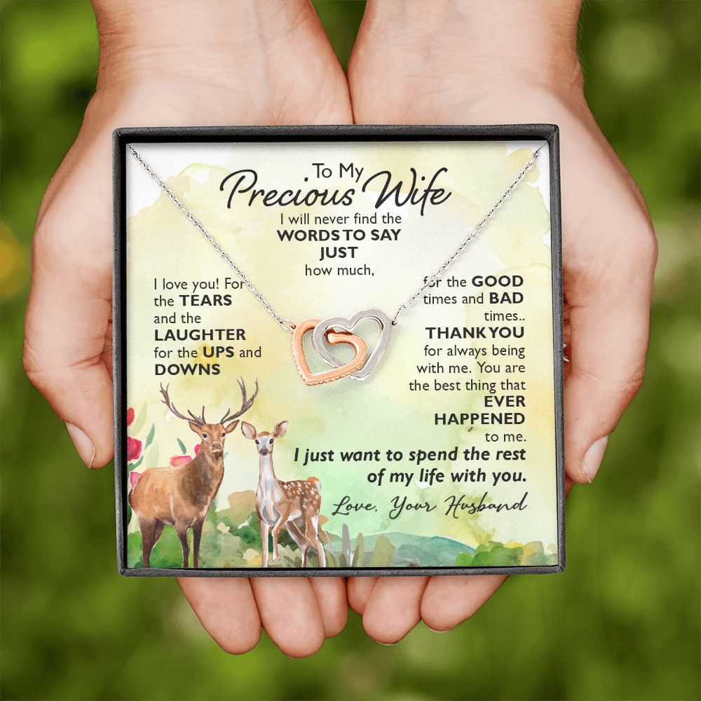 To My Wife I Will Never Find the Words Inseparable Necklace-Express Your Love Gifts