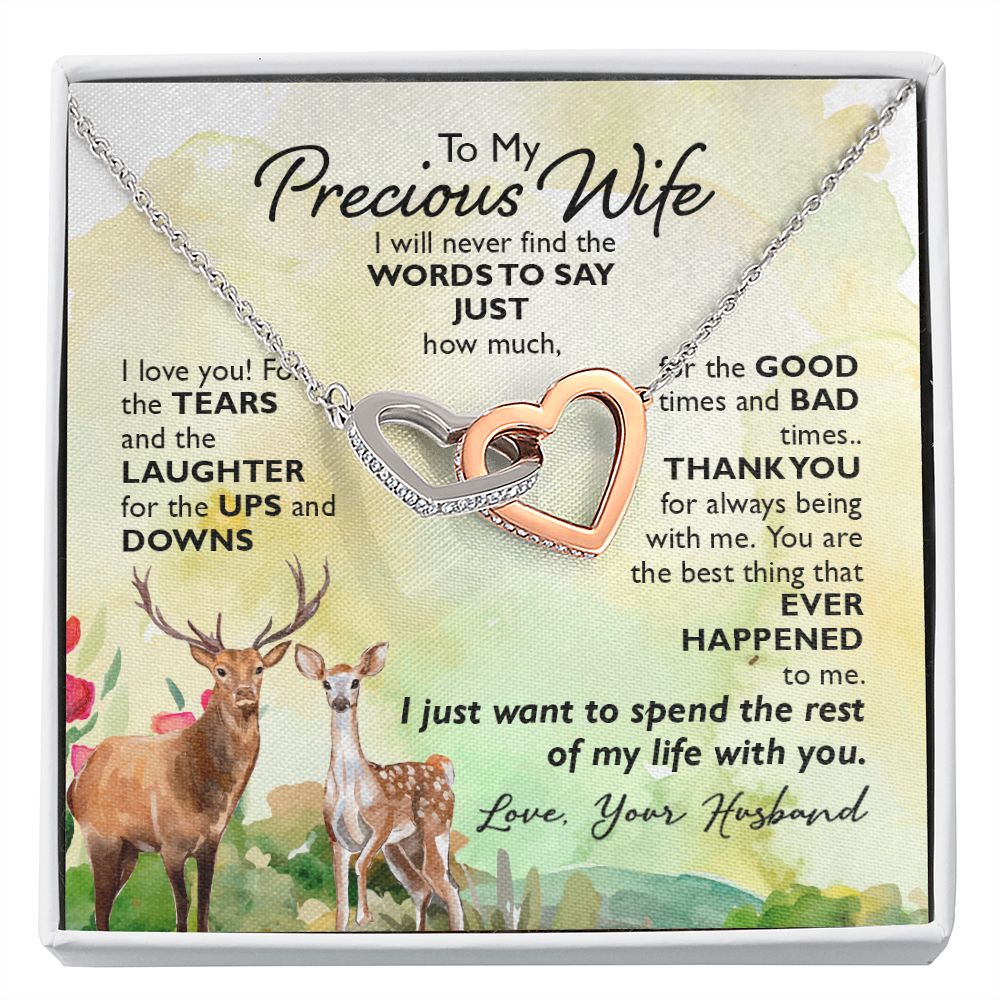 To My Wife I Will Never Find the Words Inseparable Necklace-Express Your Love Gifts
