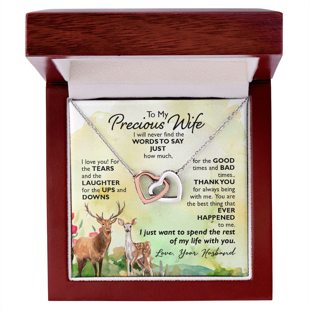 To My Wife I Will Never Find the Words Inseparable Necklace-Express Your Love Gifts